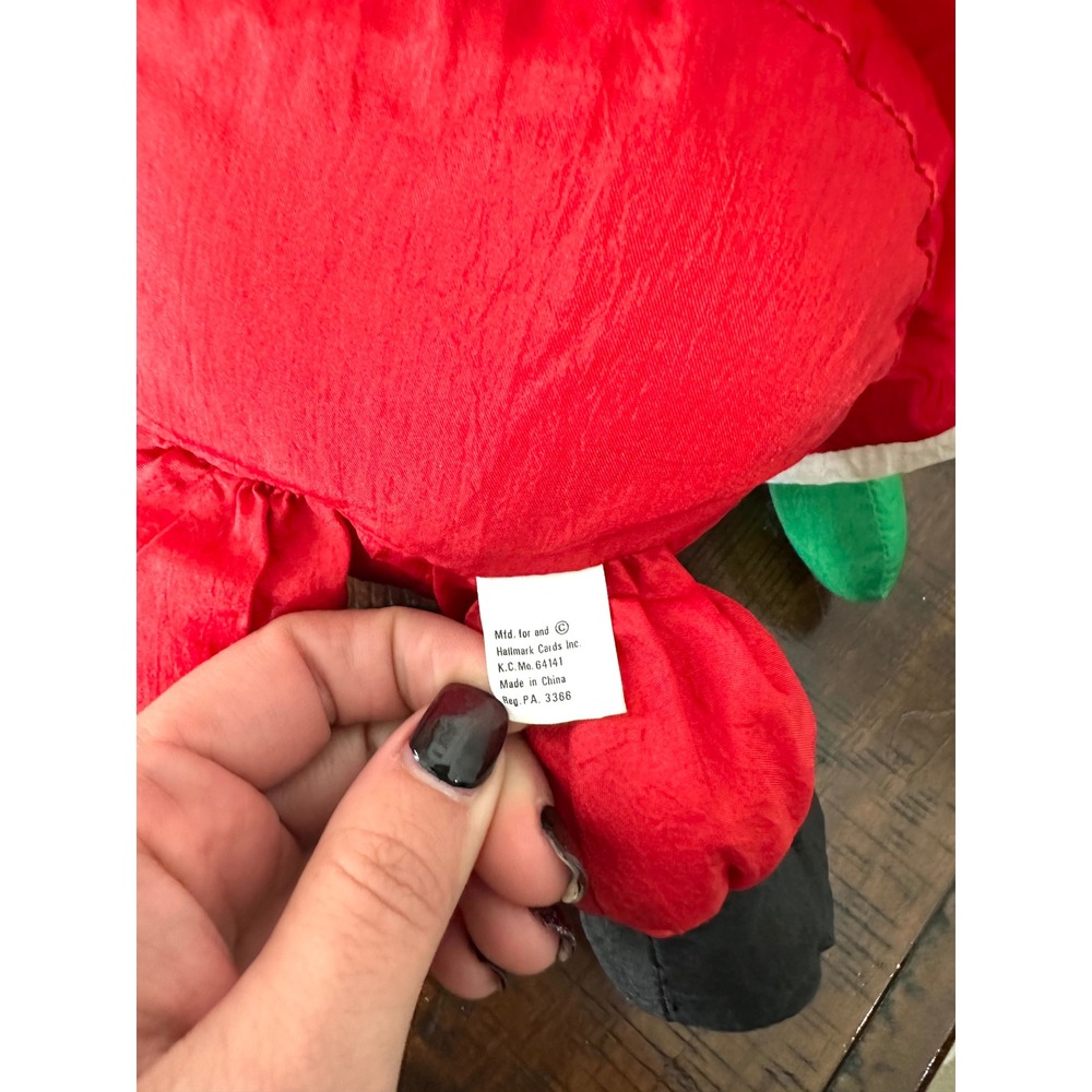 Vintage Nylon Santa Claus Hallmark Puffy Parachute stuffed Christmas - Picture 4 of 9